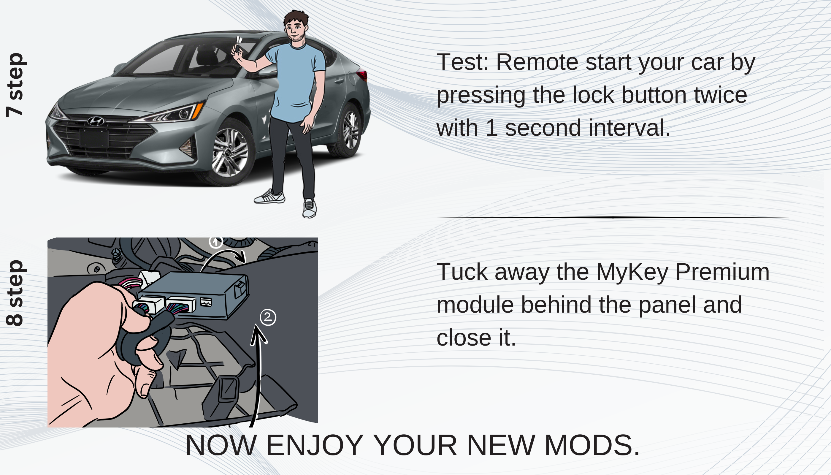 2019-2020 hyundai elantra ad remote engine start plug and play oem key fob installation guide