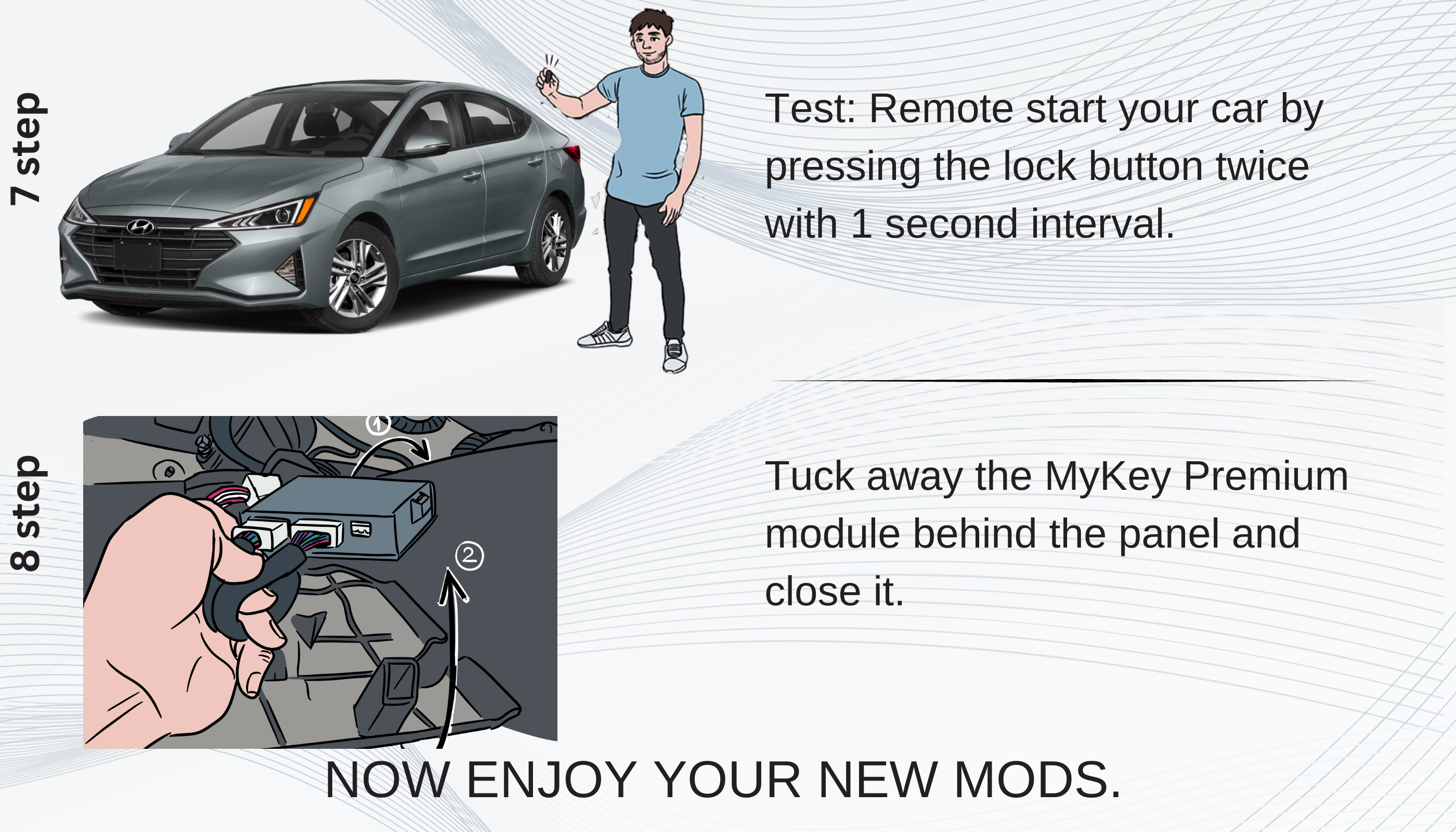 Hyundai Elantra OEM key fob Auto Starter kit installation guide