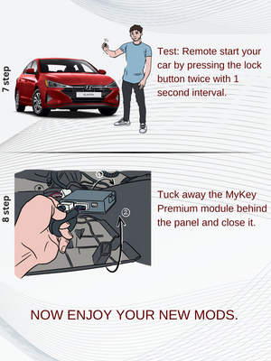 Hyundai Elantra Key fob Remote Engine Starter Kit installation guide [MyKey Premium]