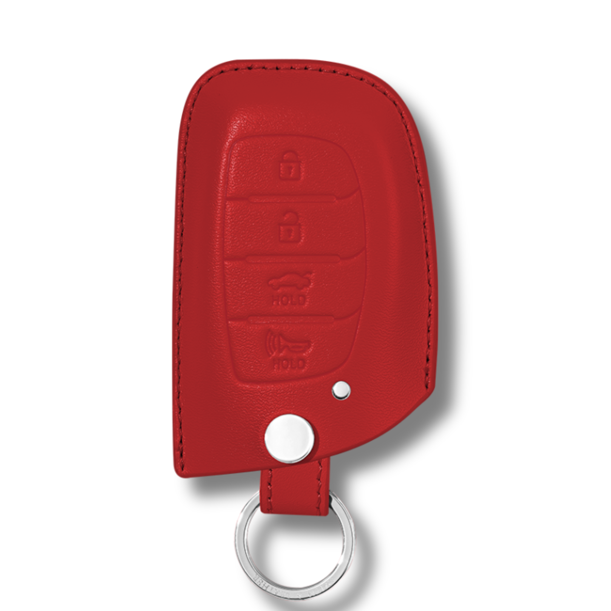 Hyundai Sonata Elantra Tucson Premium Leather Car Key Case Red