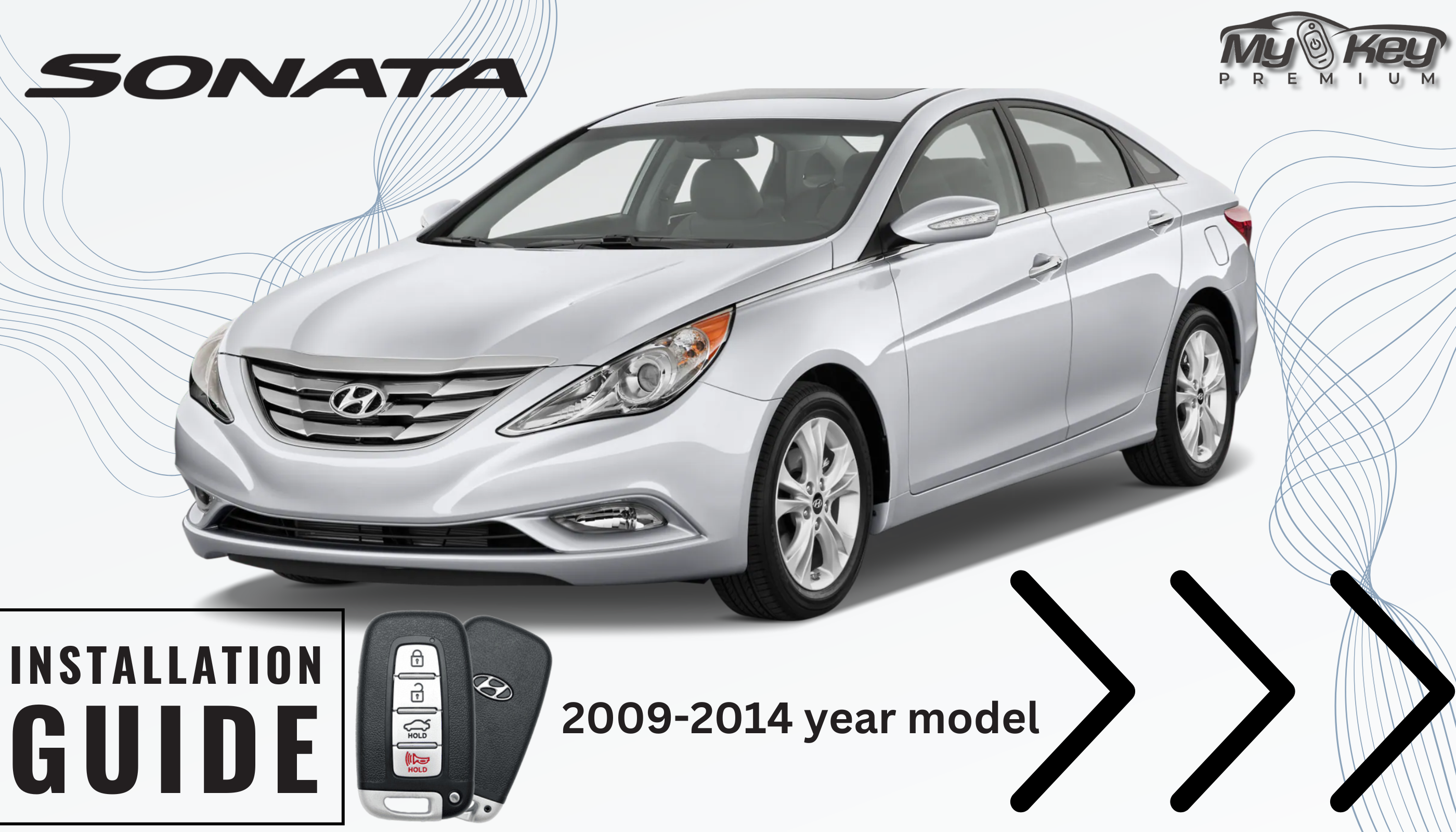 Hyundai sonata YF 2012-2014 Key fob Remote Engine plug and play installation auto starter installation guide My Key Premium