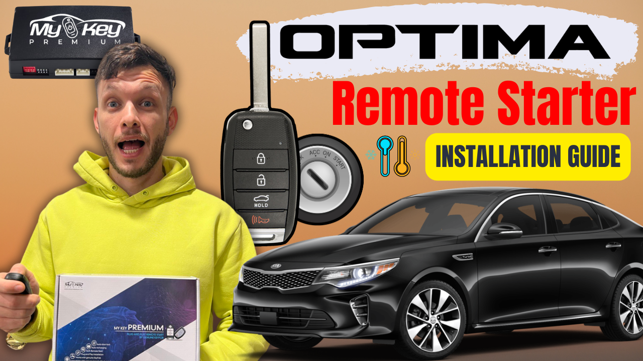 Kia Optima 2016-2020 key ignition remote engine starter installation. auto start your kia