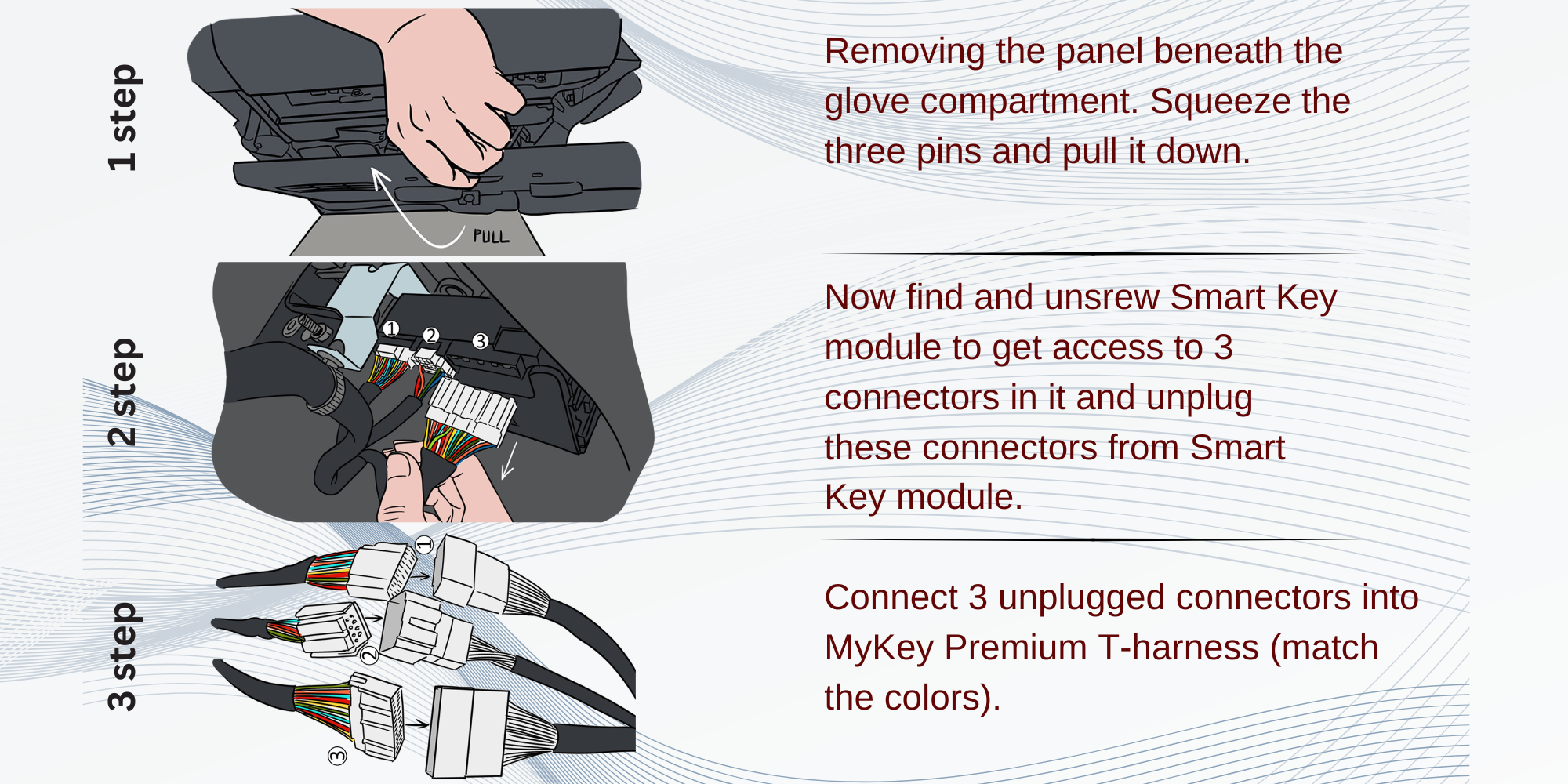 2011-2013 Kia Optima TF Remote Starter kit installation by MyKey Premium plug and play