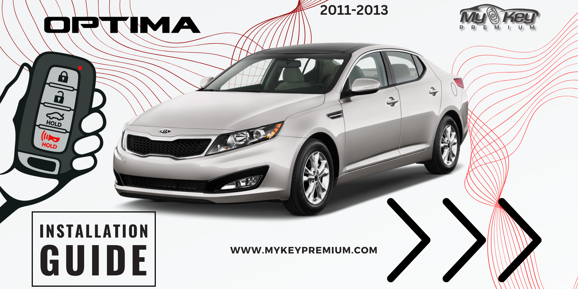 2011-2013 Kia Optima TF Remote Starter kit installation by MyKey Premium plug and play