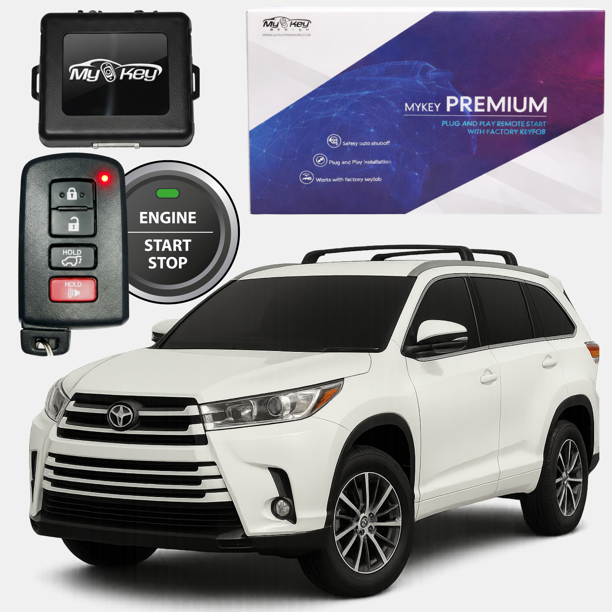 Toyota_Highlander 2014-2019 remote_starter kit plug and play