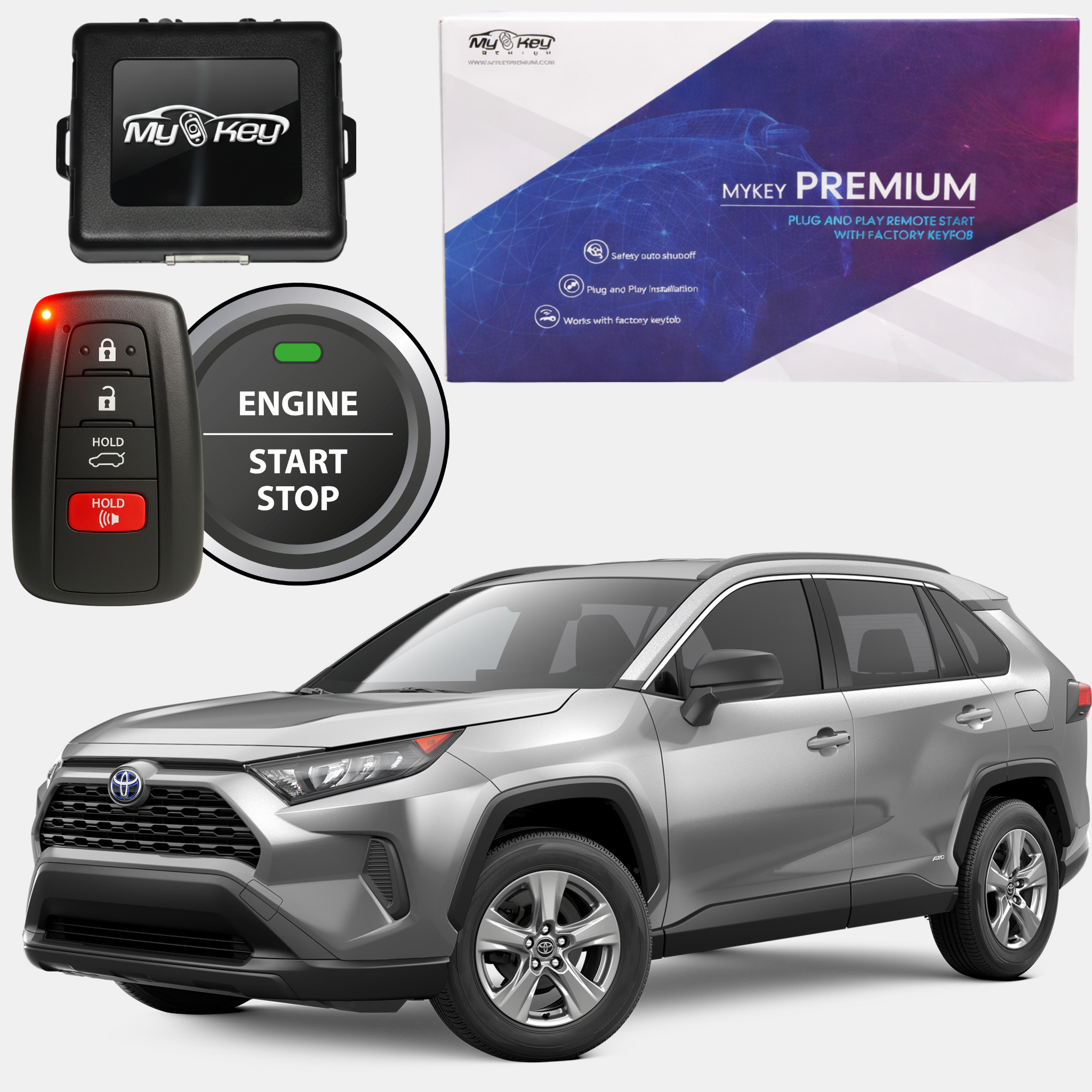 Toyota Rav4 2019-2024 remote starter kit plug and play