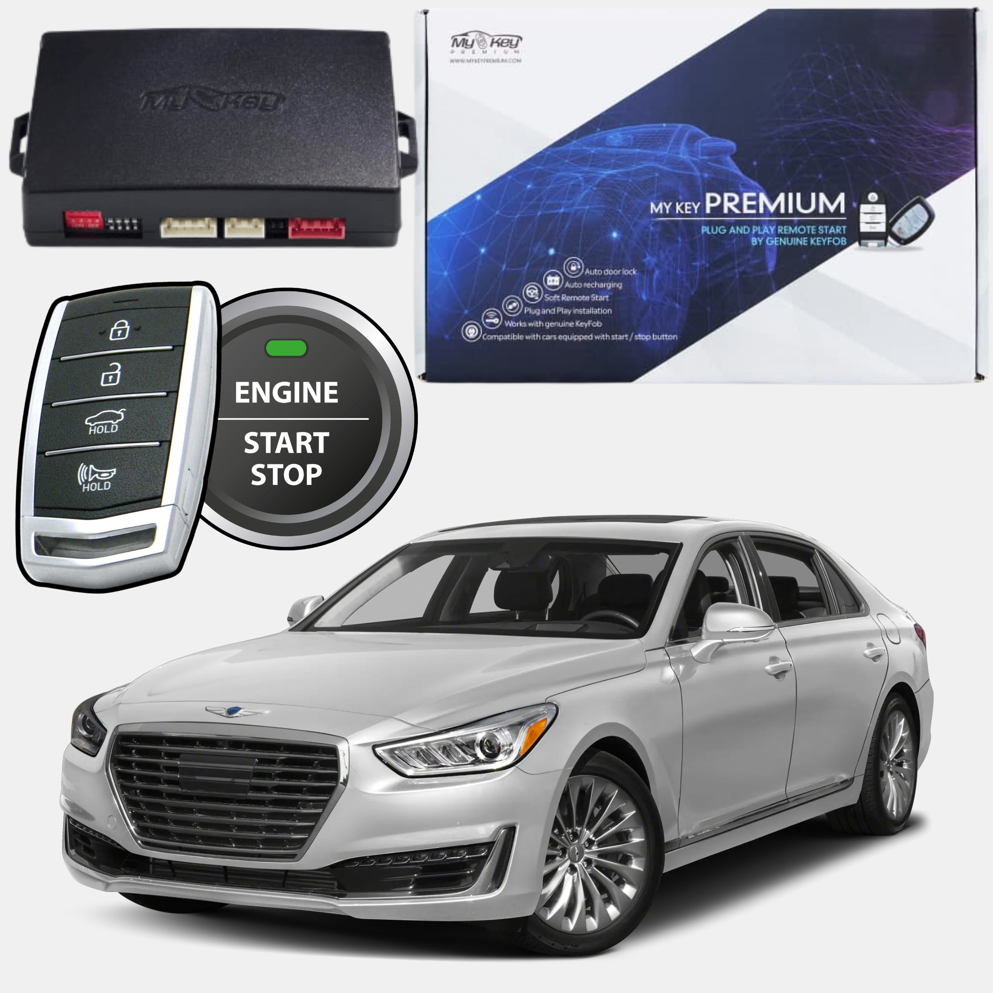 Genesis g90 2017-2019 remote engine starter via oem key fob