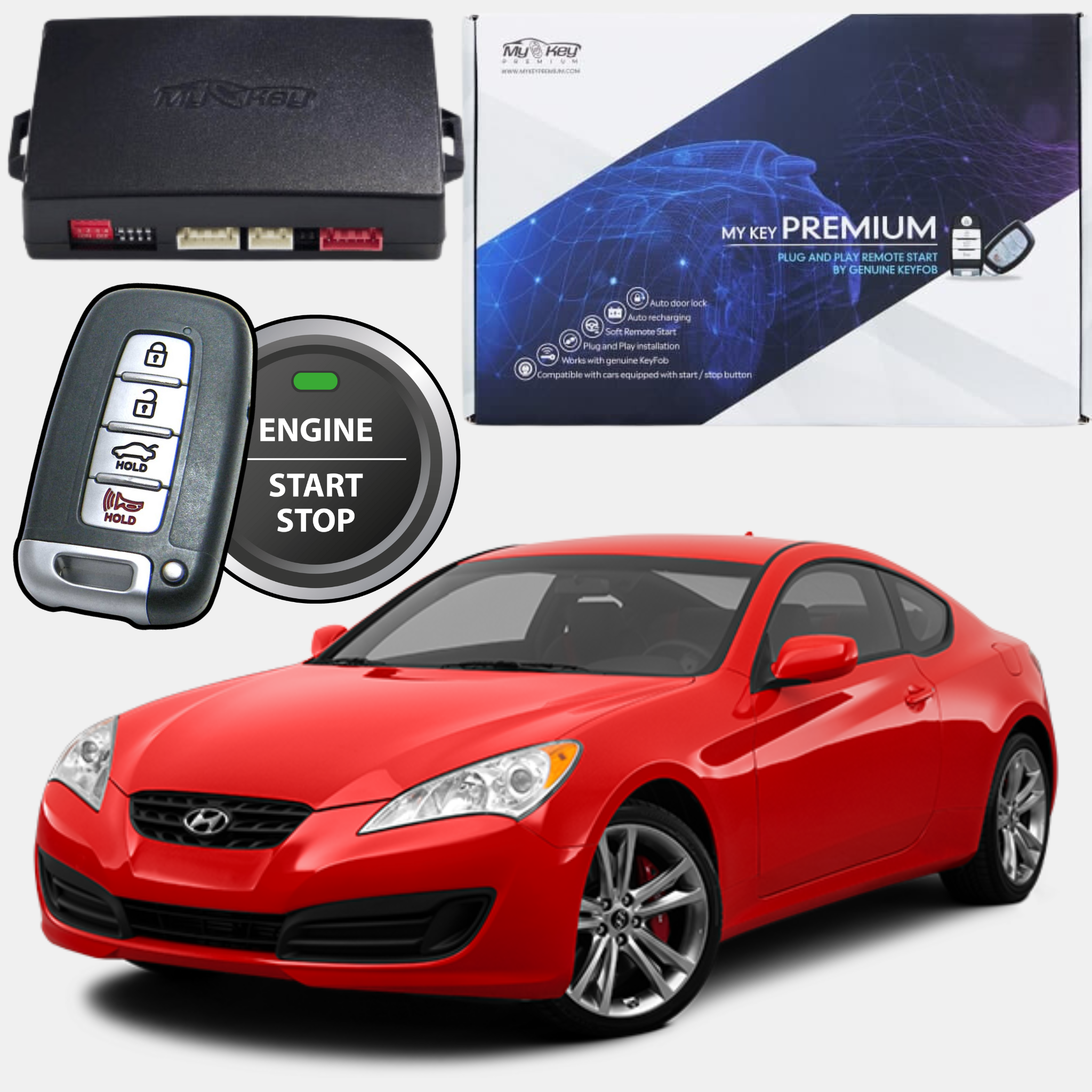 Genesis Coupe (2009-2017 BK1 BK2) Remote Start Kit – Plug & Play