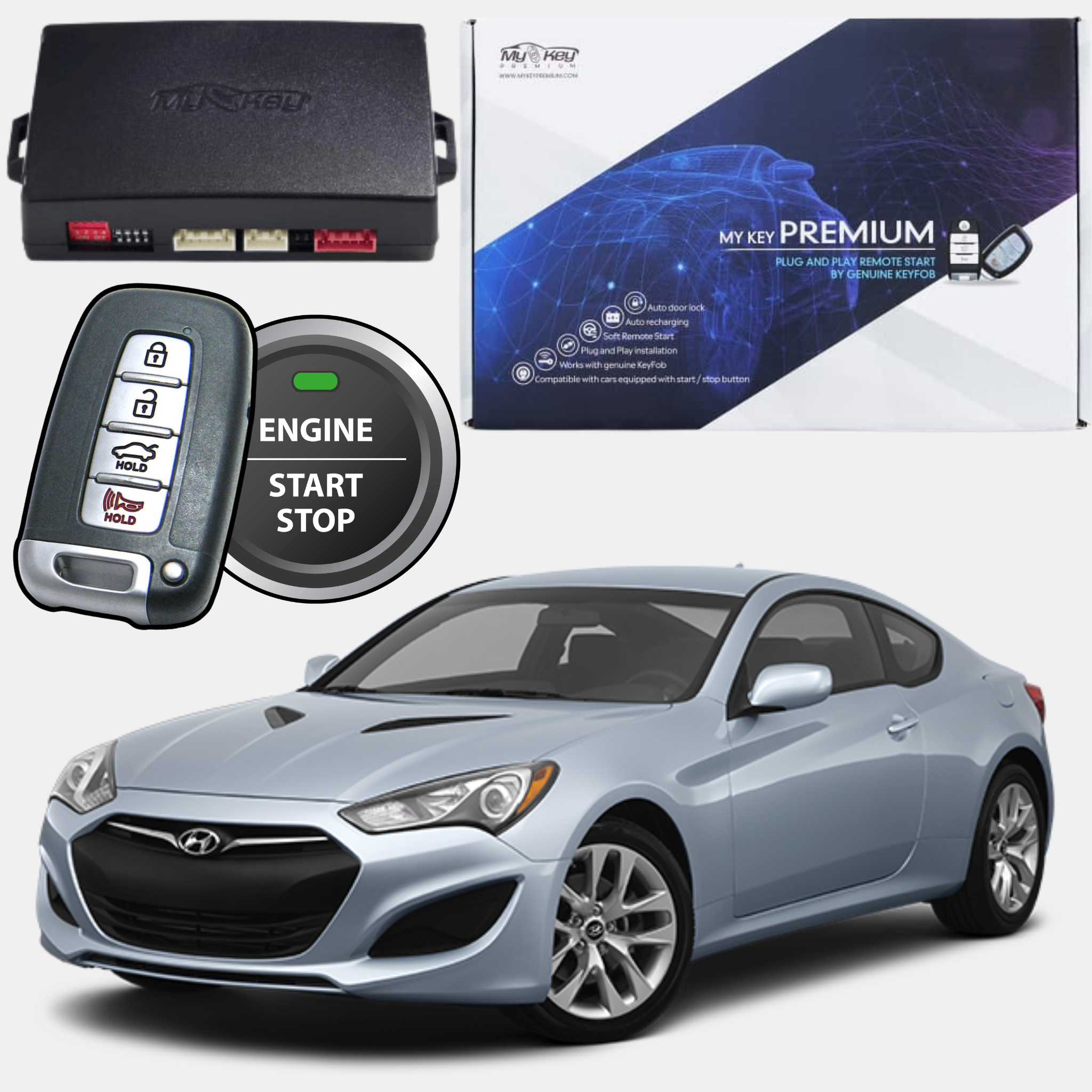 Genesis Coupe (2009-2017 BK1 BK2) Remote Start Kit – Plug & Play