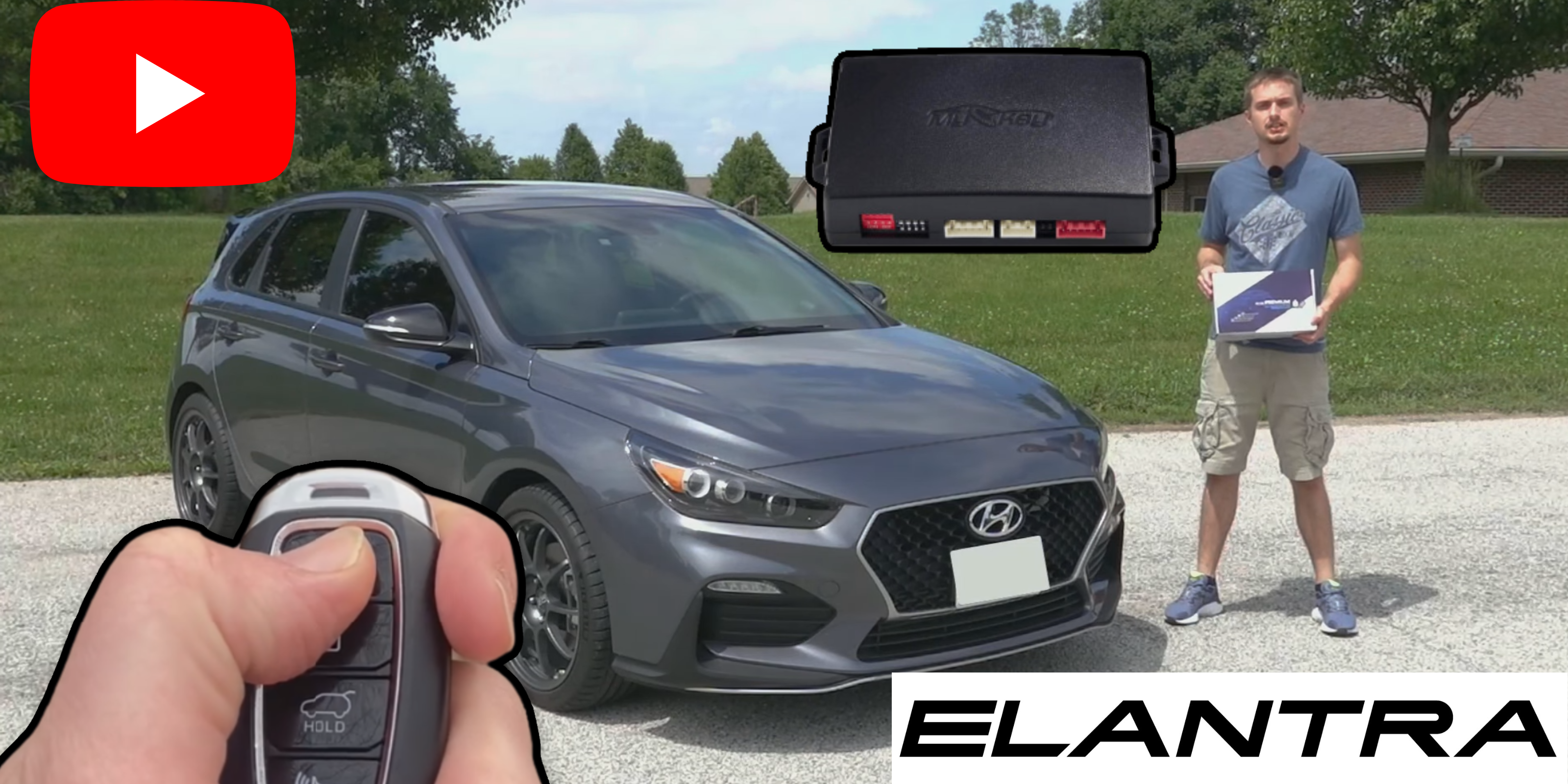 Hyundai elantra gt remote auto starter video install