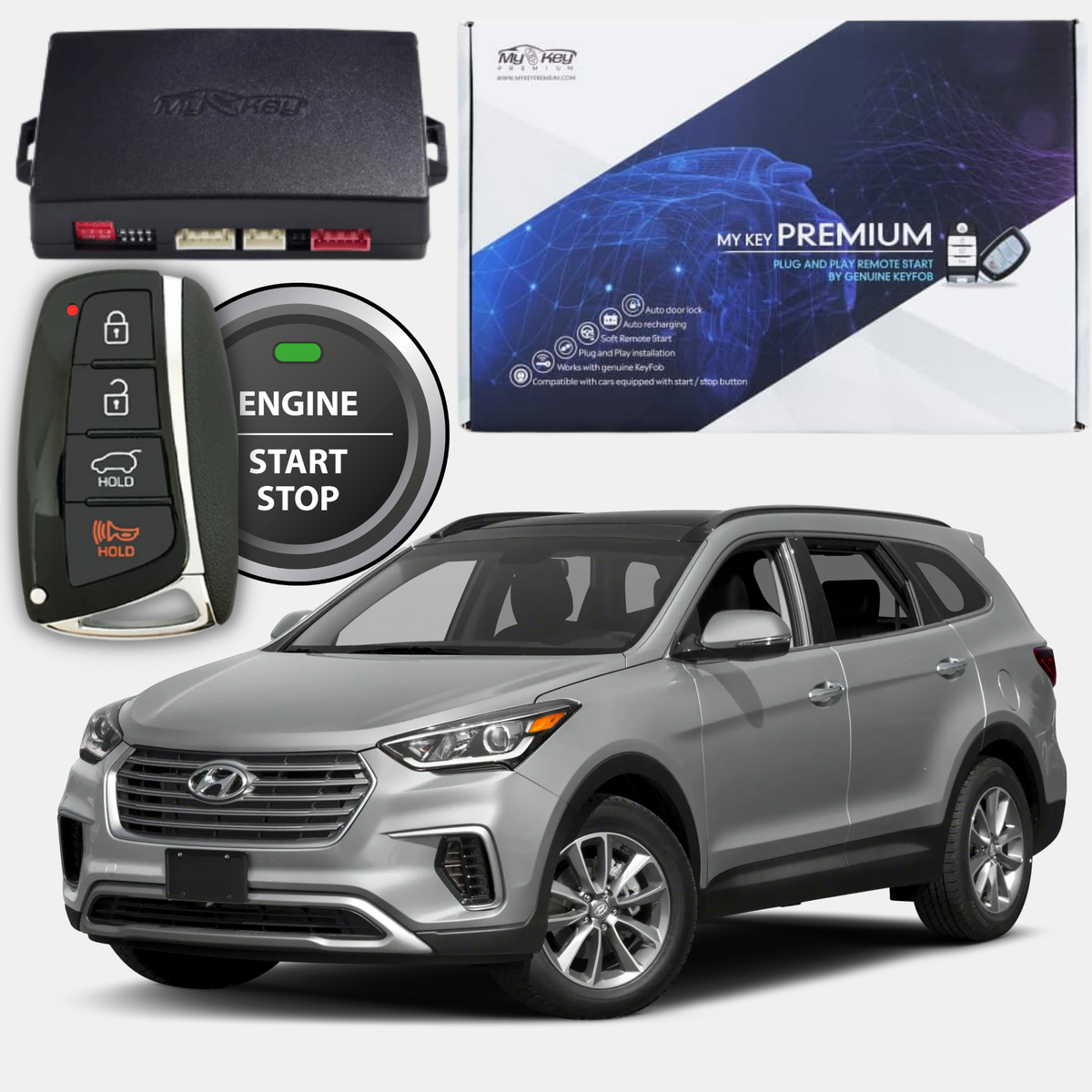 Hyundai Santa Fe DM (2013-2019) Remote Start Kit – Plug & Play