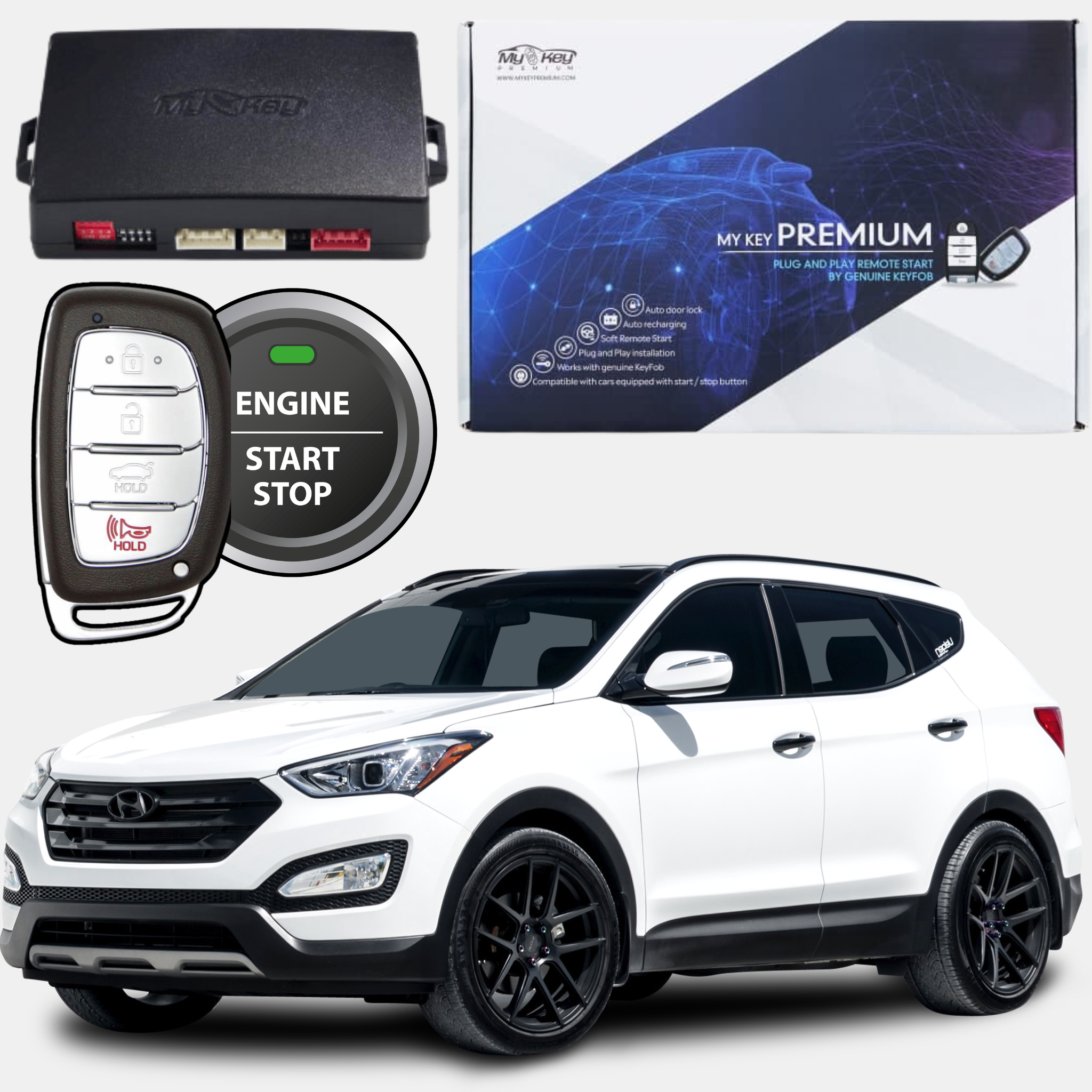 santafe dm 2012~2018 remote engine auto starter my key premium