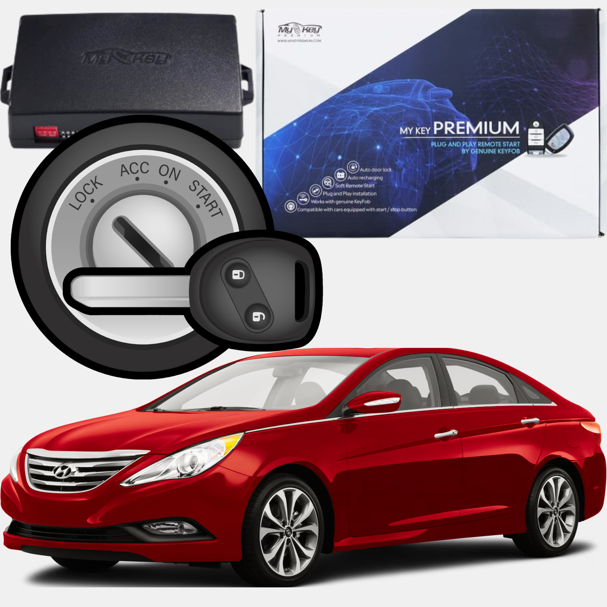 Hyundai Sonata 2009-2014 | Remote Engine Starter Installation | Key Ignition | MyKey Premium