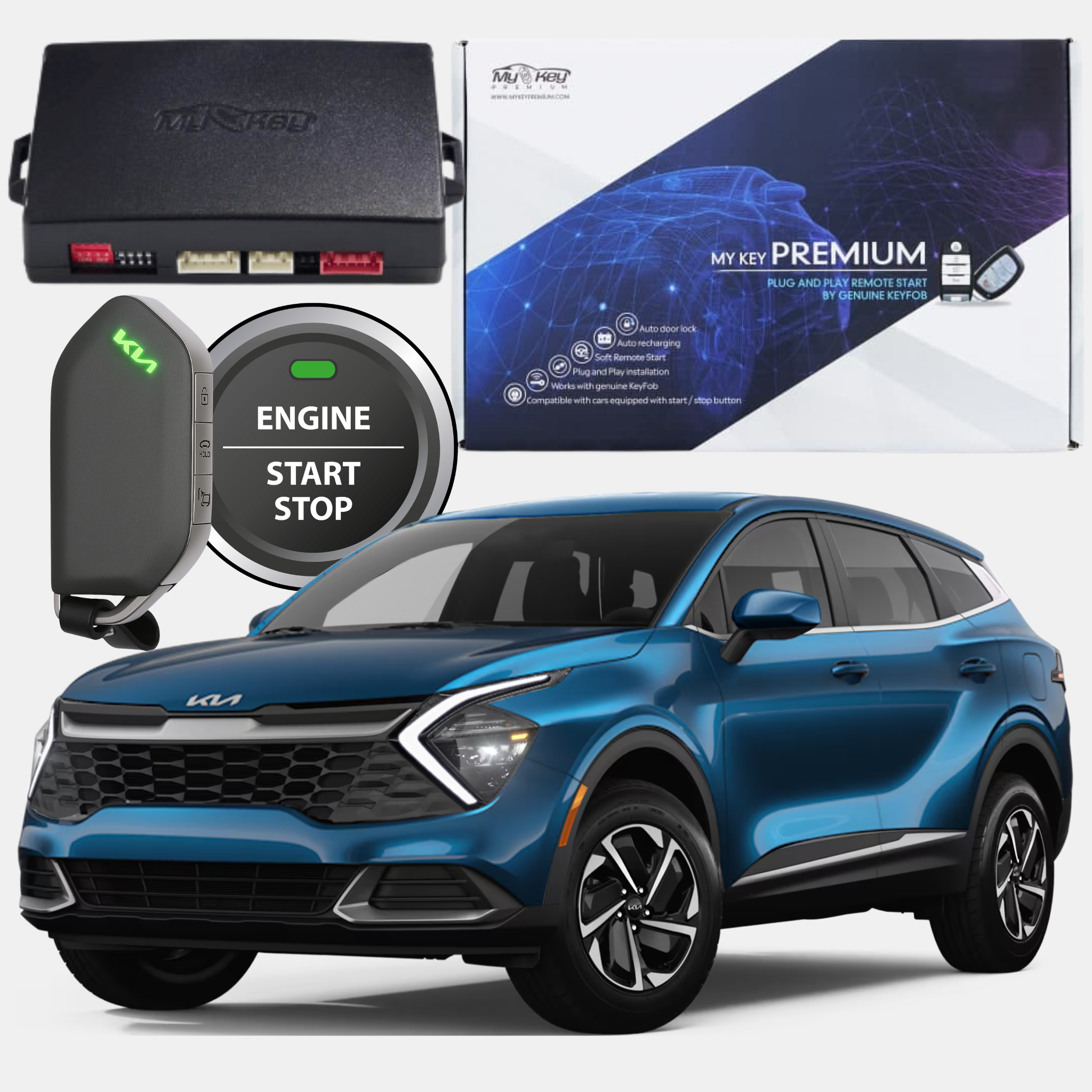 kiasportage nq5 2022-2024remote engine starter kit mykey premium keyless entry