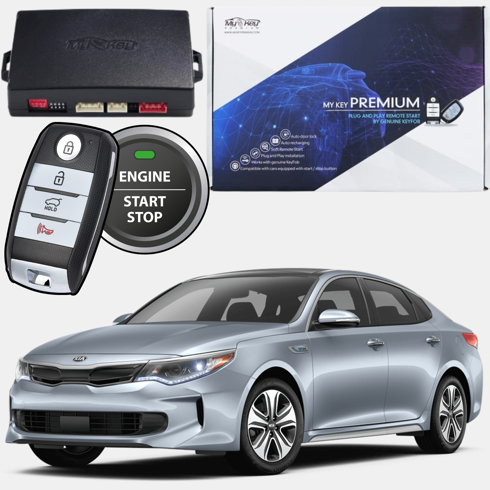 kia optima jf hybrind remote engine starter kit