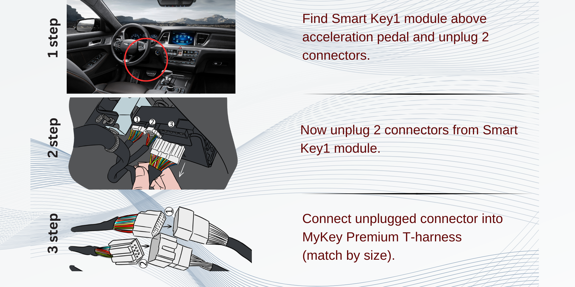 2015-2016 Genesis Sedan Key fob Remote Engine auto starter installation guide[My Key Premium] 