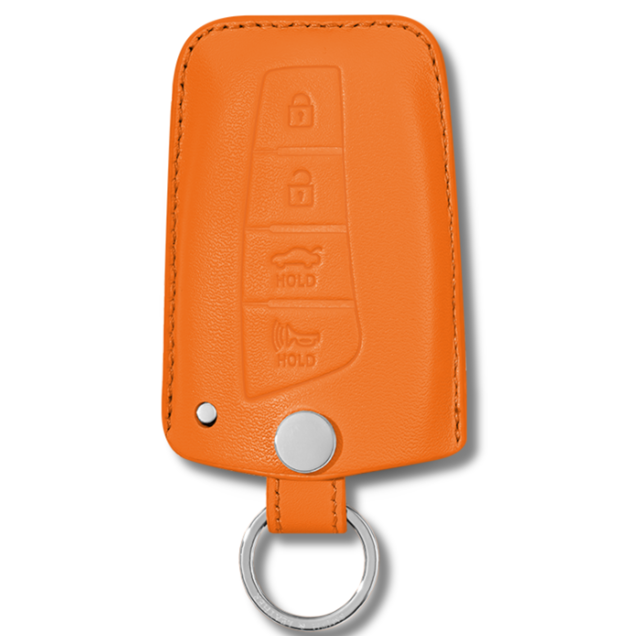 Hyundai Santa Fe Key Fob Premium Leather Case orange