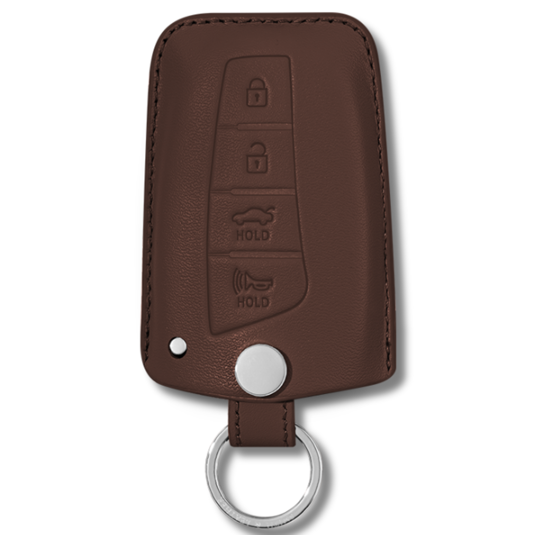 Hyundai Santa Fe Key Fob Premium Leather Case brown