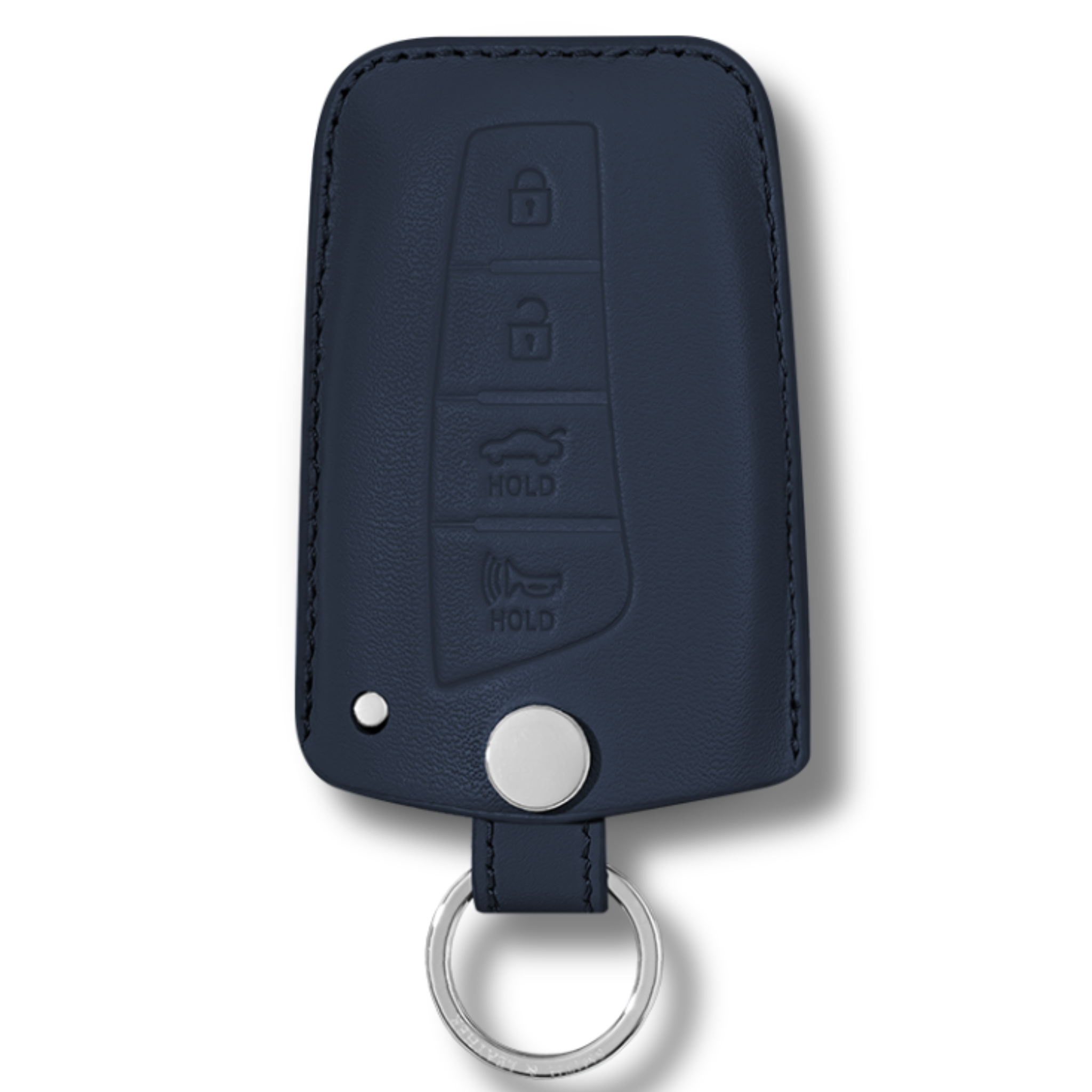 Hyundai Santa Fe Key Fob Premium Leather Case navy