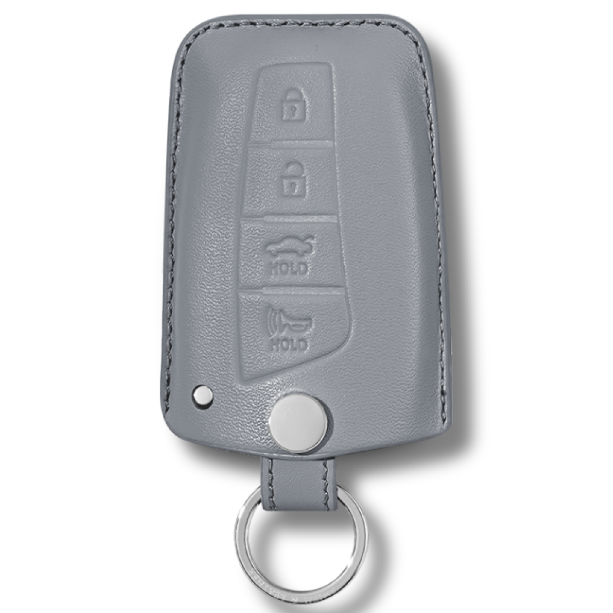 Hyundai Santa Fe Key Fob Premium Leather Case grey