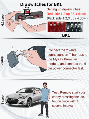 genesis coupe bk1 bk2 key fob remote engine starter kit installation guide [MyKey Premium]