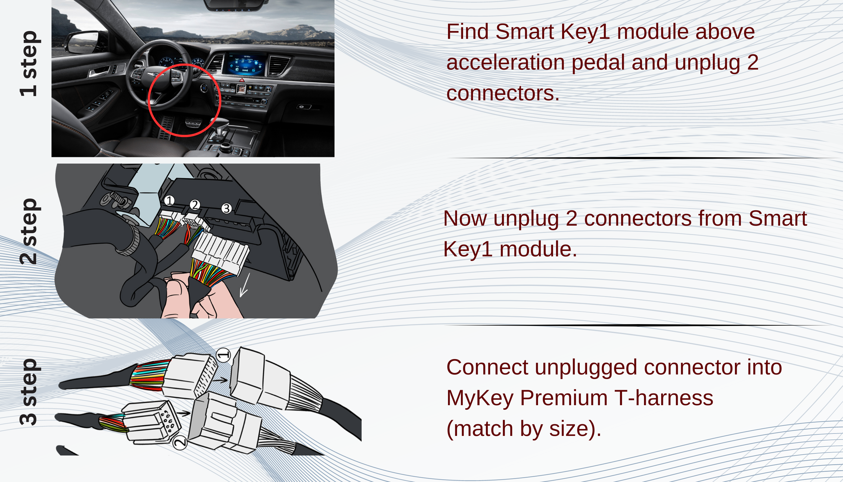 genesis sedan key fob remote engine starter kit installation guide [MyKey Premium]
