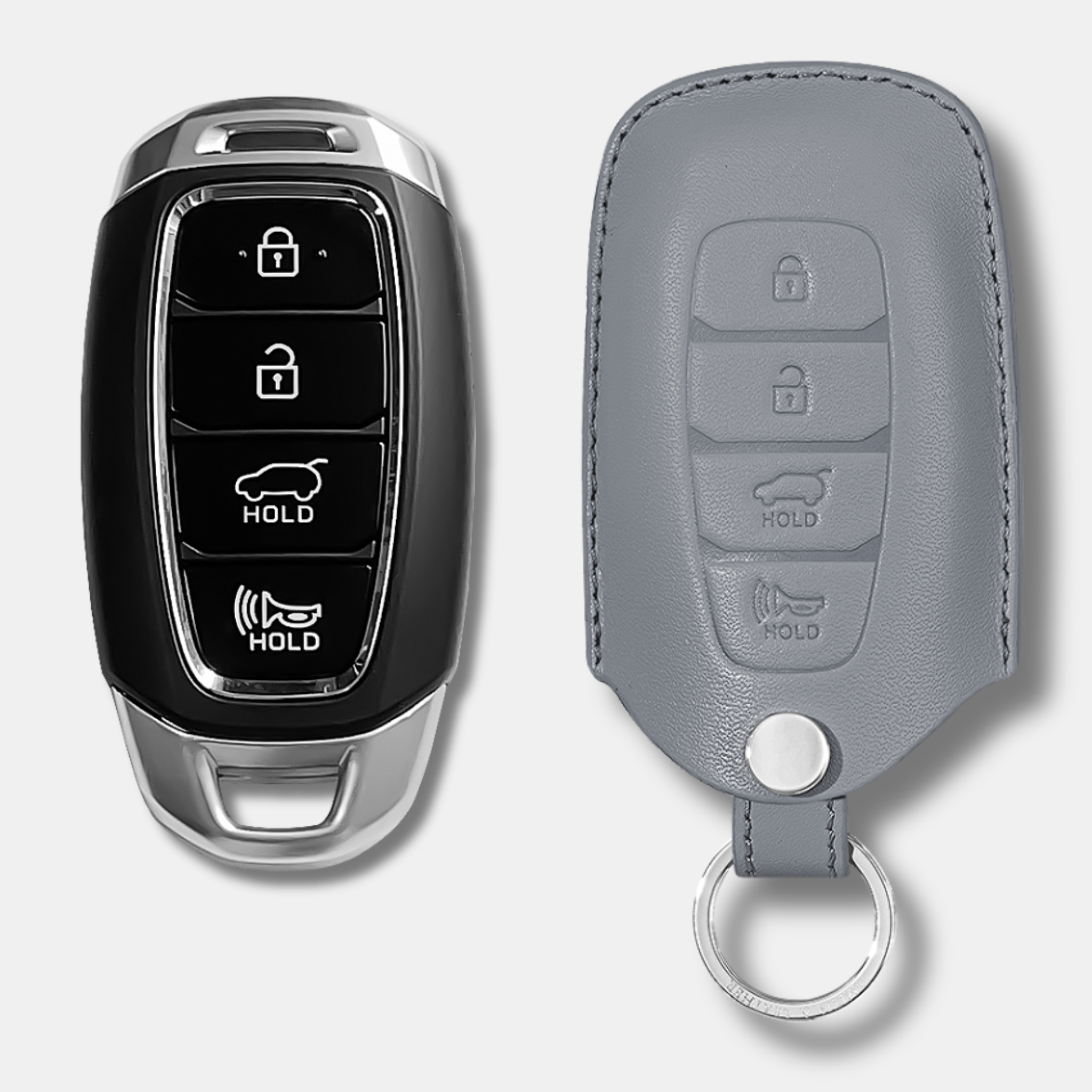 Premium Hyundai H-30 Key Fob Leather Case