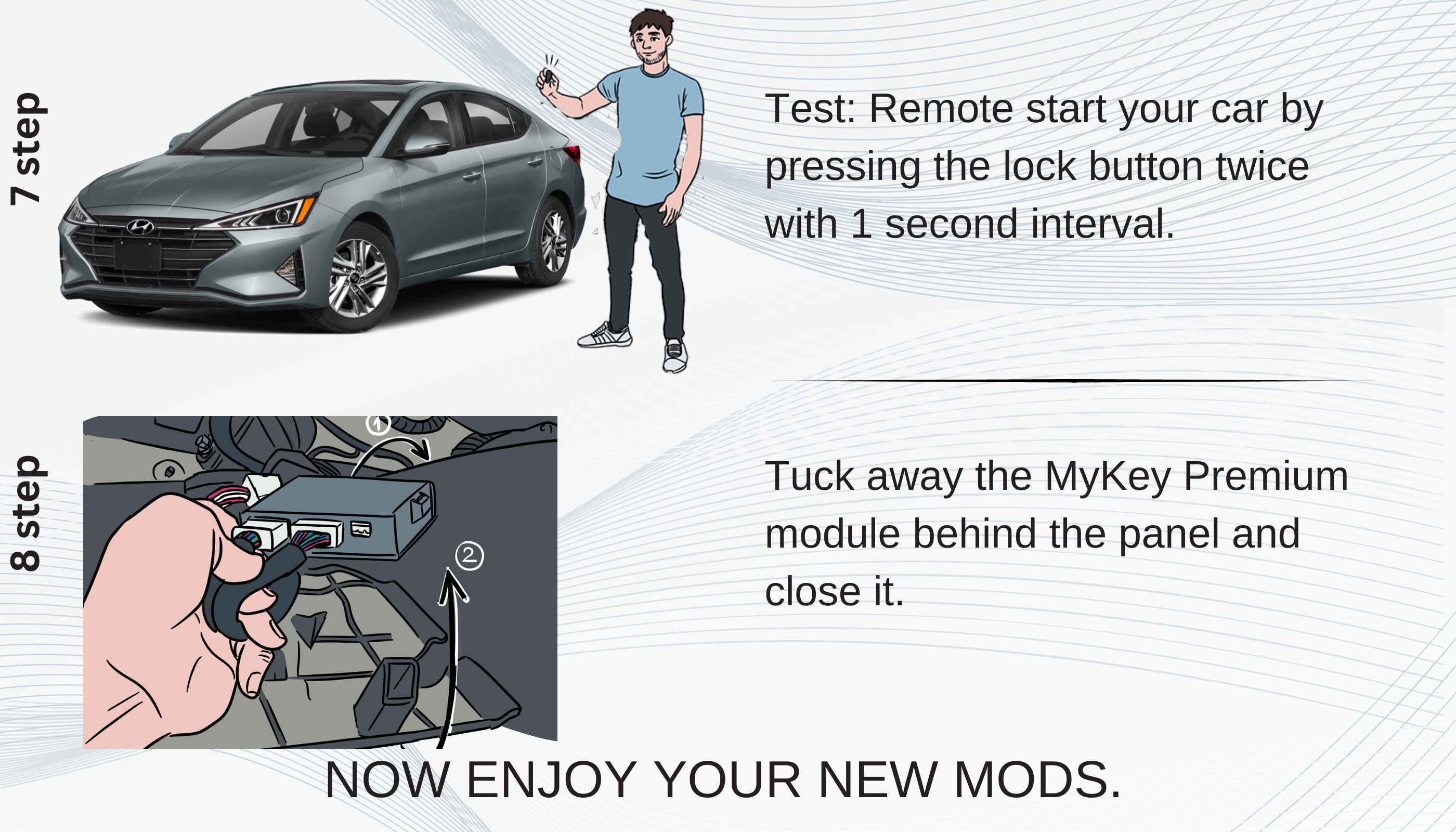 Hyundai Elantra OEM key fob Auto Starter kit installation guide 