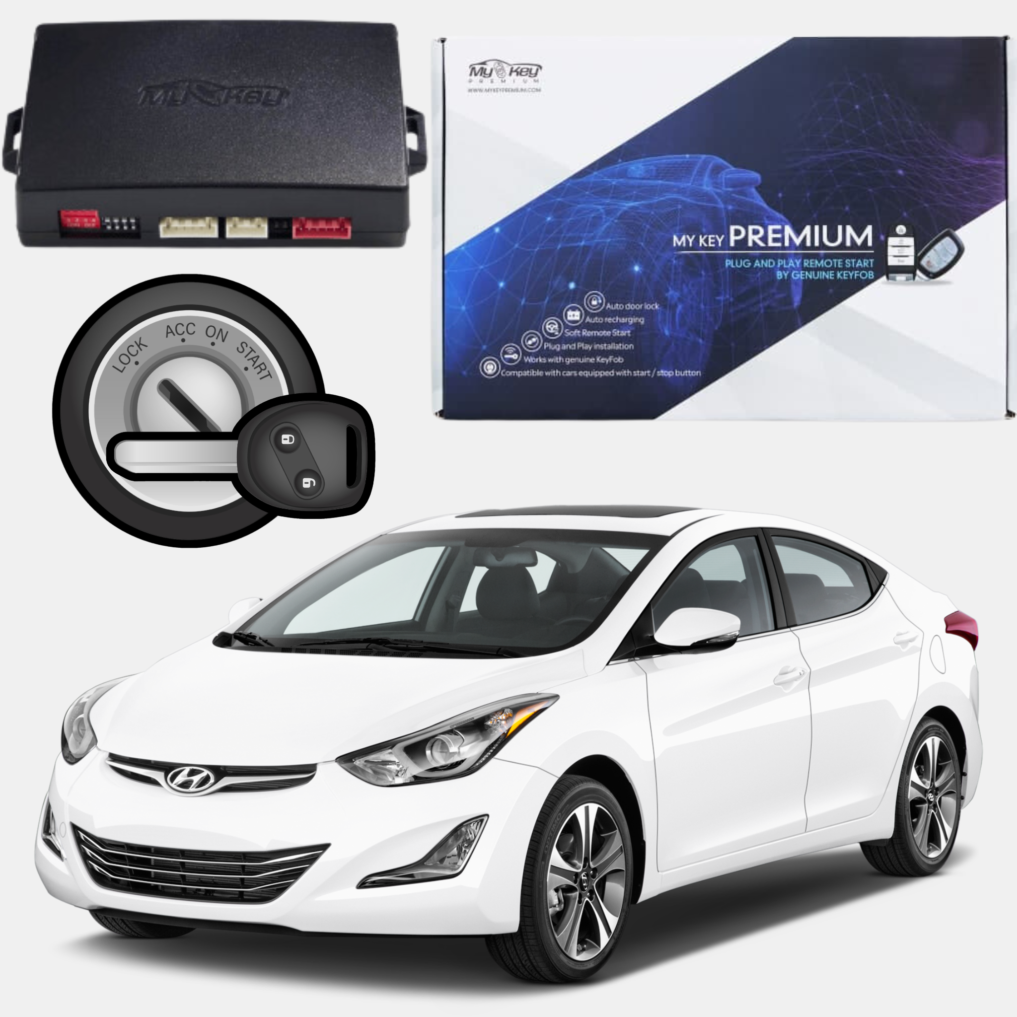 Hyundai Elantra MD (2011-2016) Remote Start Kit – Plug & Play key turnover