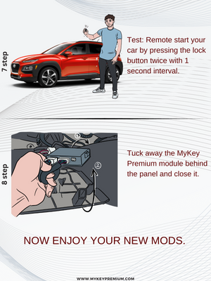 hyundai kona key fob remote engine starter kit installation guide [MyKey Premium]