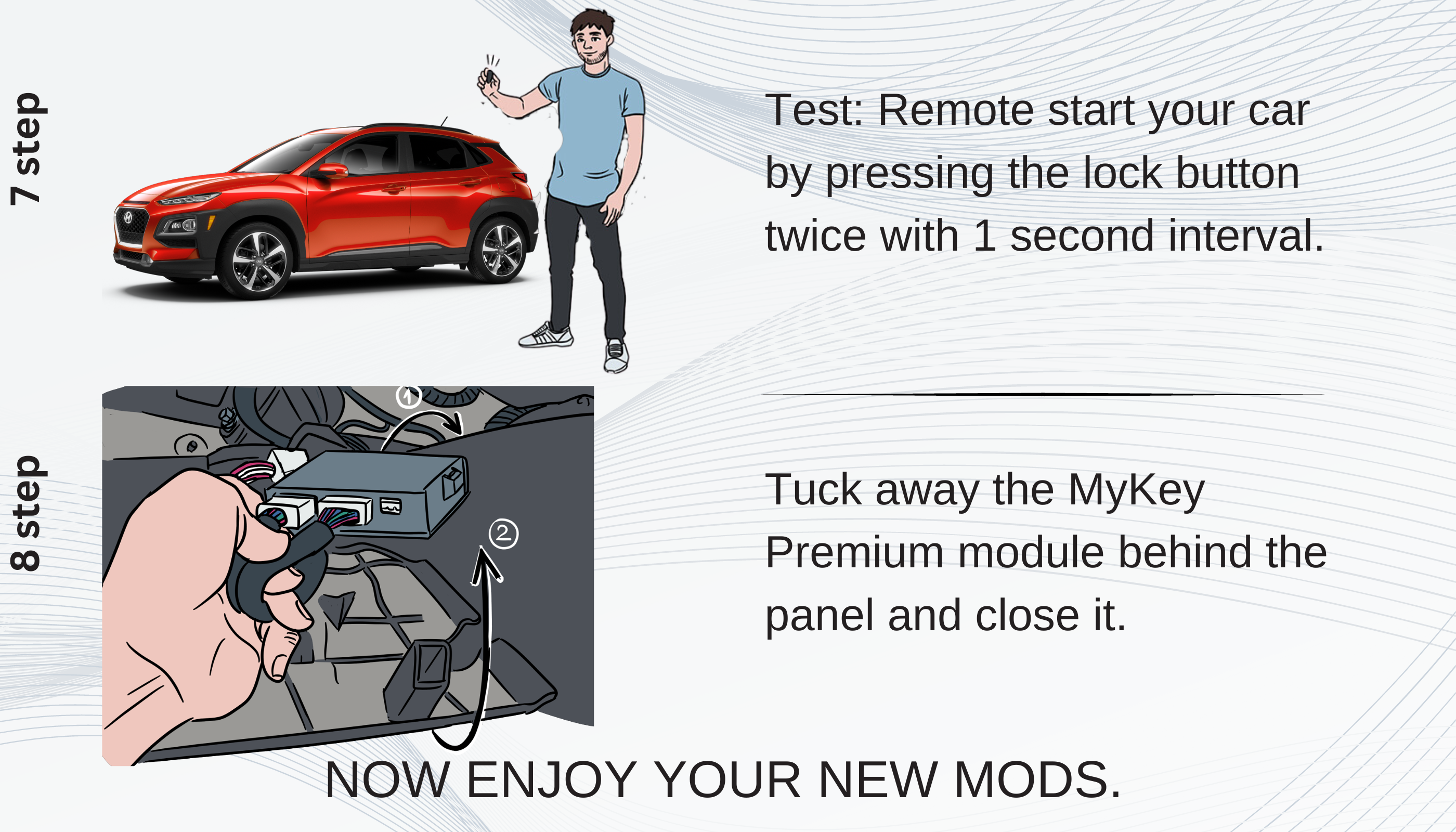 hyundai kona key fob remote engine starter kit installation guide [MyKey Premium]