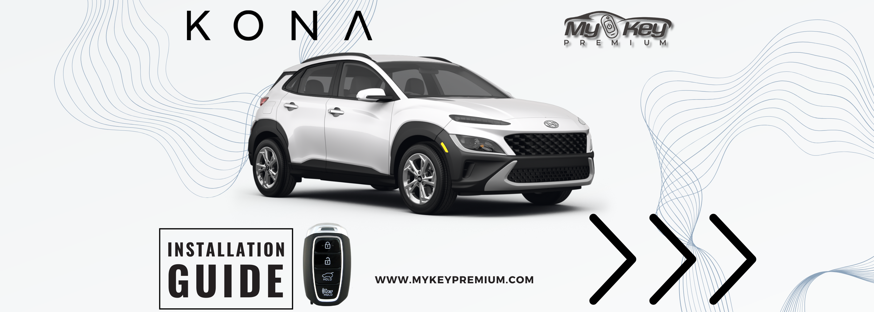 Hyundai Kona Os Facelift 2021-2023 Key fob Remote Engine auto starter installation guide[My Key Premium]
