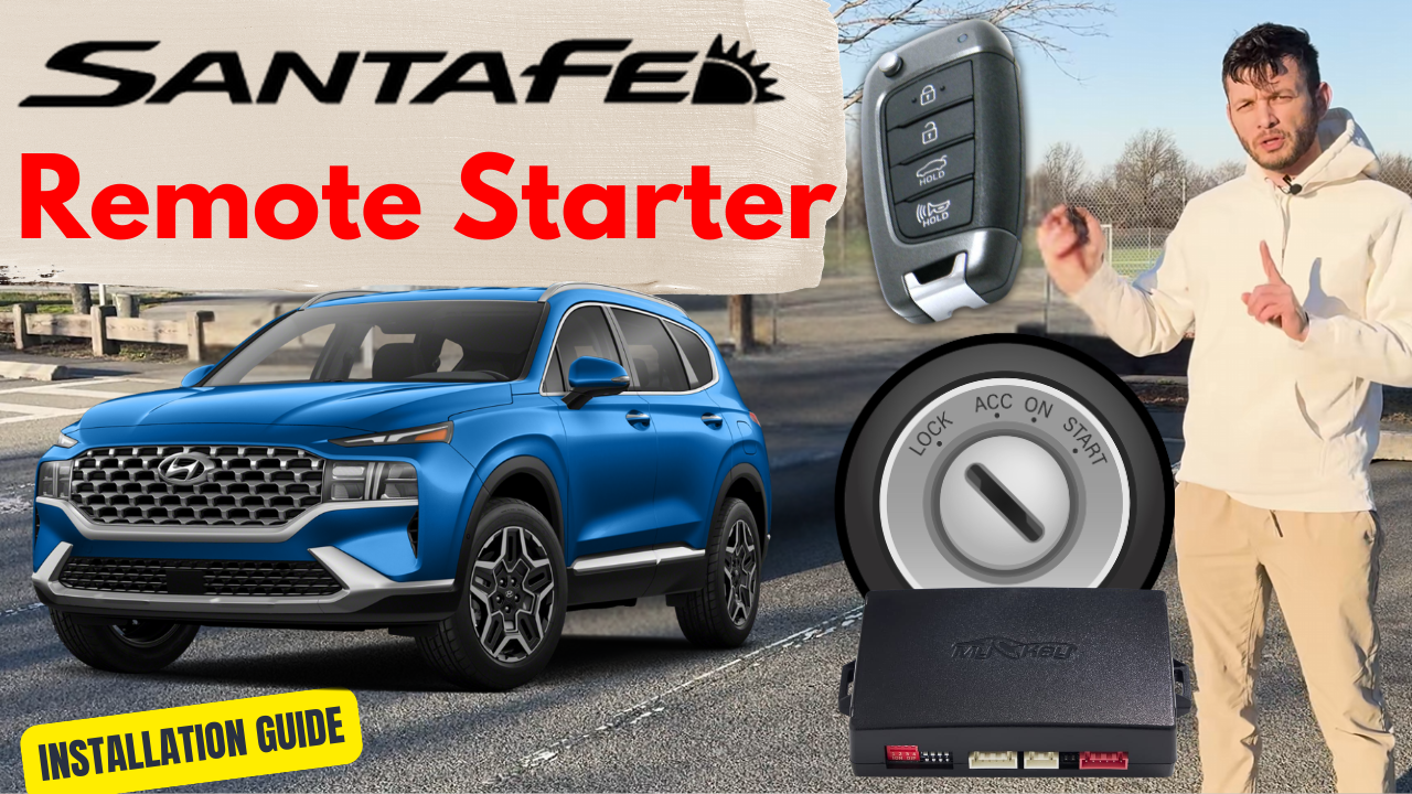 Hyundai Santa Fe TM Facelift 2021-2023 remote start kit plug and play oem key fob video installation guide