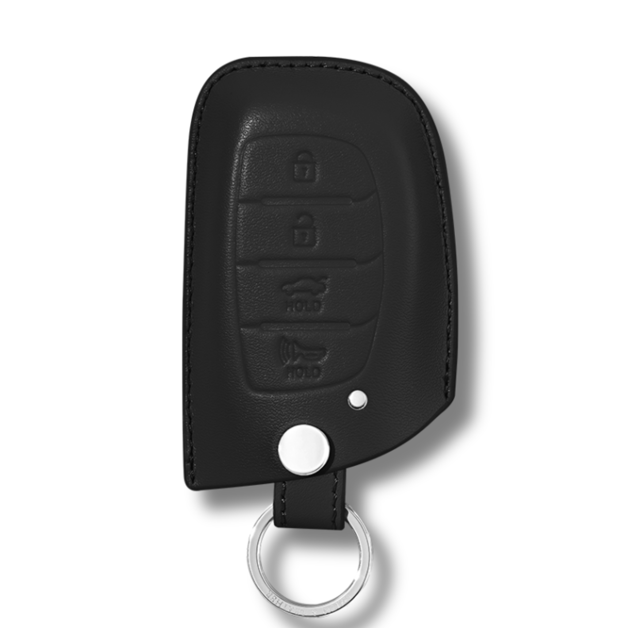 Hyundai Sonata Elantra Tucson Premium Leather Car Key Case Black