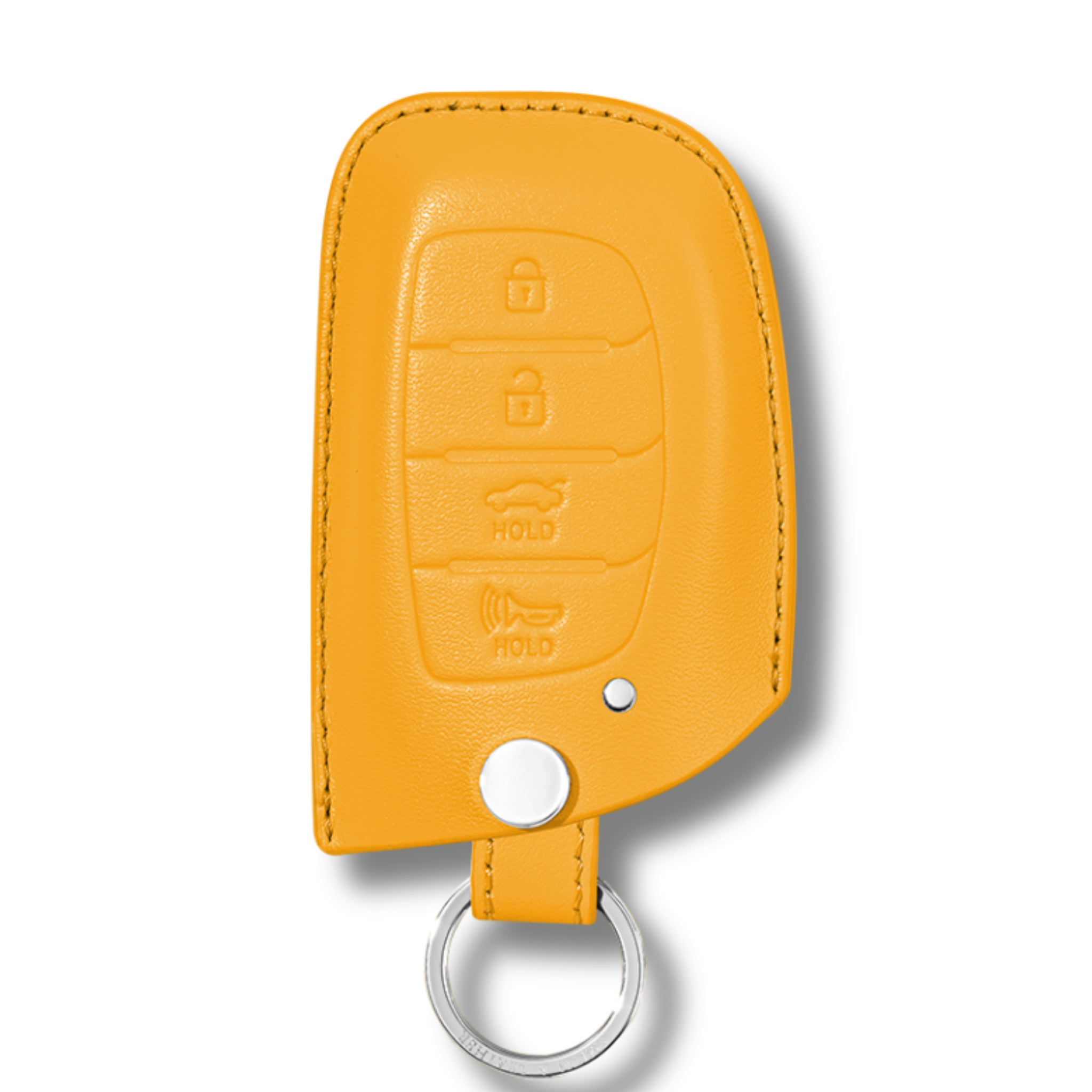 Hyundai Sonata Elantra Tucson Premium Leather Car Key Case Yellow