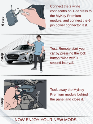 Hyundai Sonata Key Fob remote engine auto starter kit installation guide [MyKey Premium]