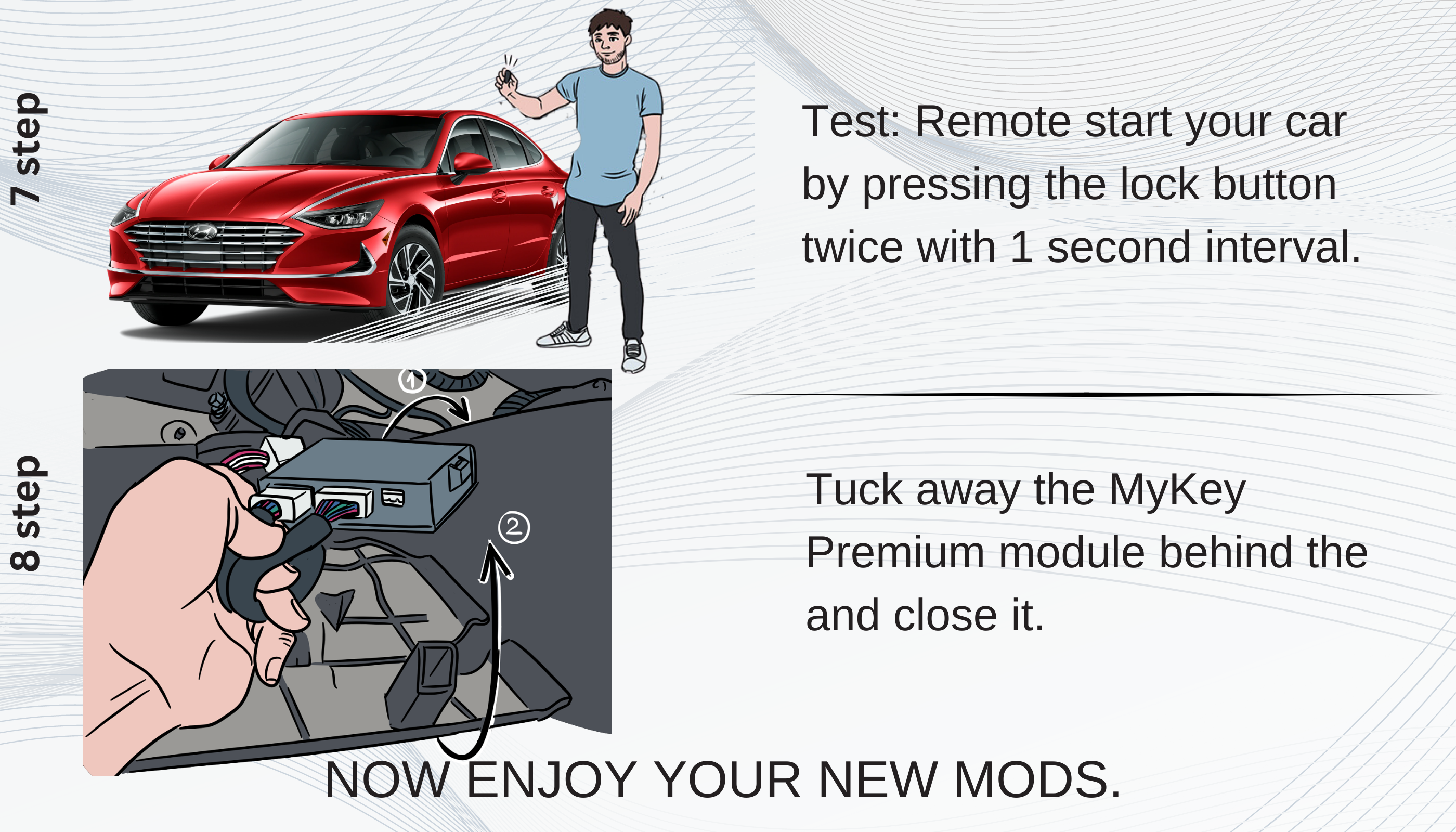 Hyundai Sonata dn8 [2020~2023] Remote Starter kit installation 