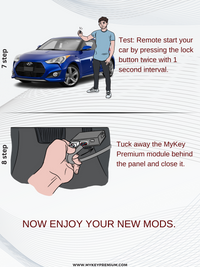 Hyundai Veloster Key Fob remote engine auto starter kit installation guide [MyKey Premium]