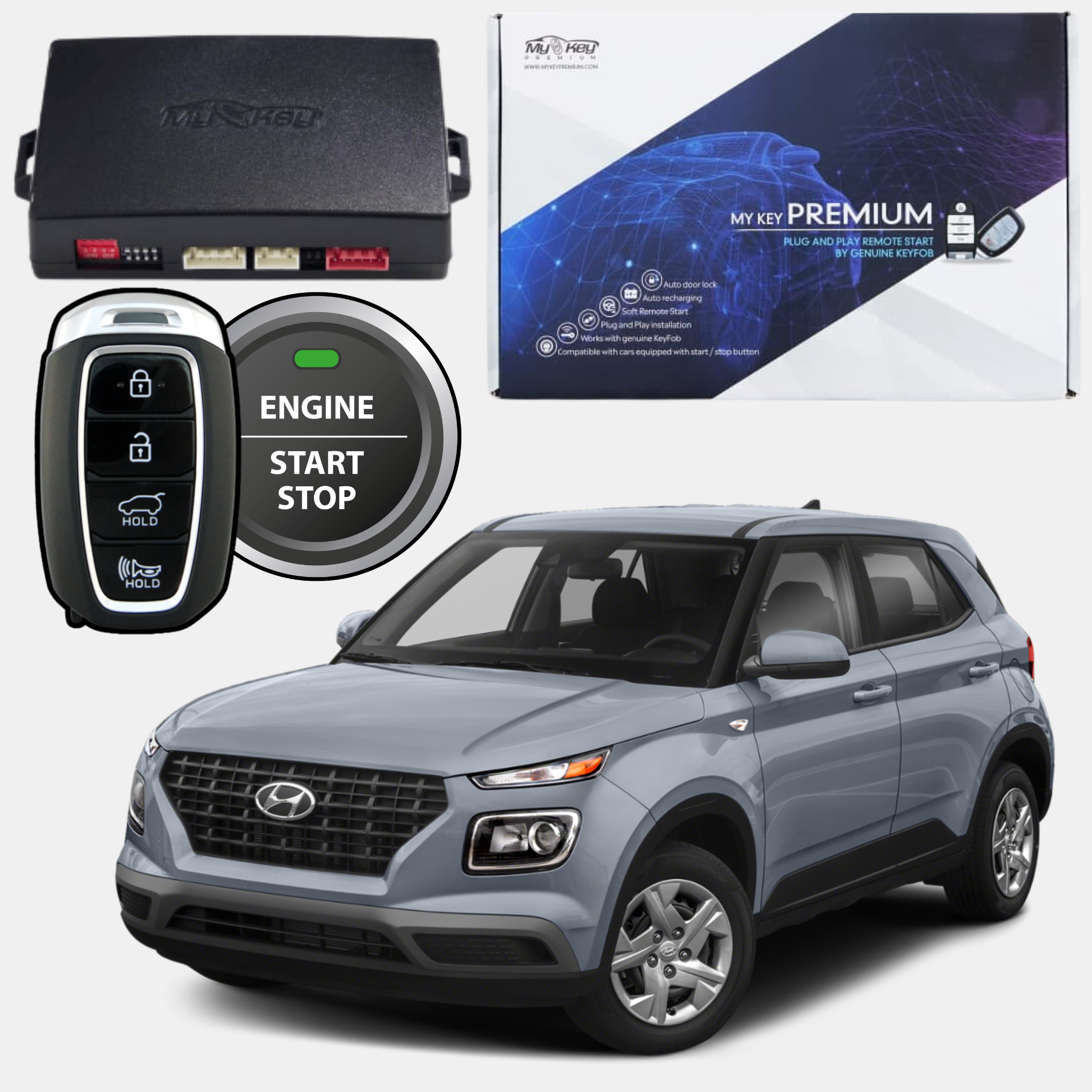 Hyundai Venue (2020-2025) Remote Start Kit – Plug & Play