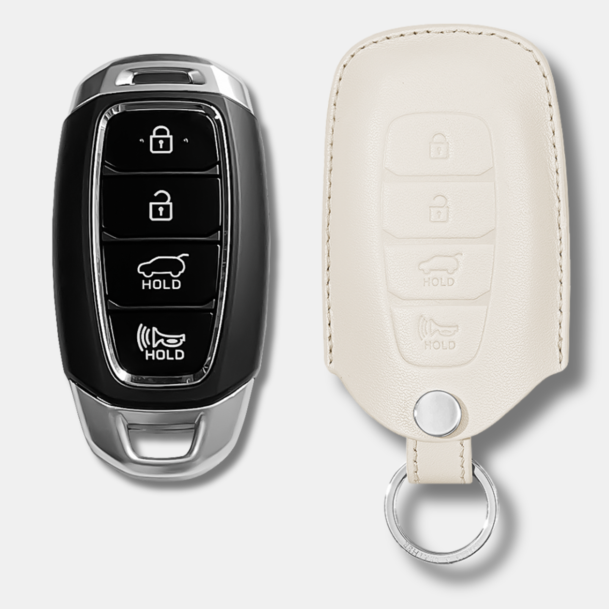 Premium Hyundai H-30 Key Fob Leather Case