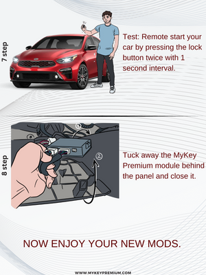 Kia Forte Key fob Remote Engine auto starter installation guide[My Key Premium] 4
