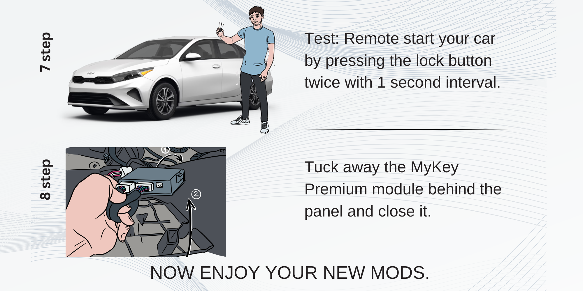 2022-2024 Kia Forte BD Facelift key fob upgrade with walk away door lock installation guide part 4