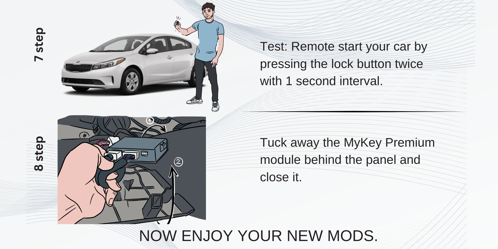 Kia Forte YD (2017-2018) Remote Start Kit – Plug & Play [MyKey Premium] installation guide pdf 