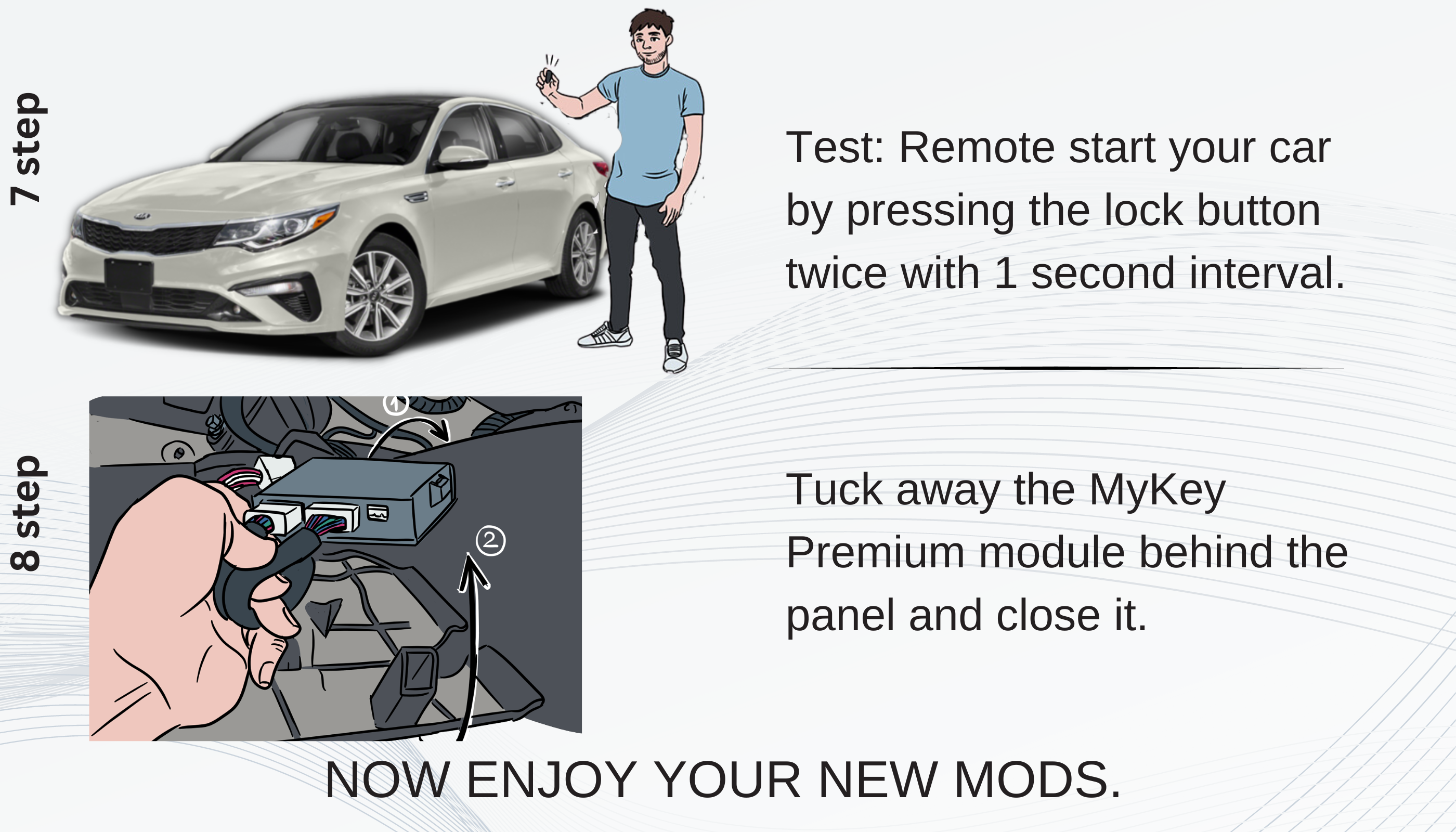 kia optima key fob remote engine starter kit installation guide [MyKey Premium]