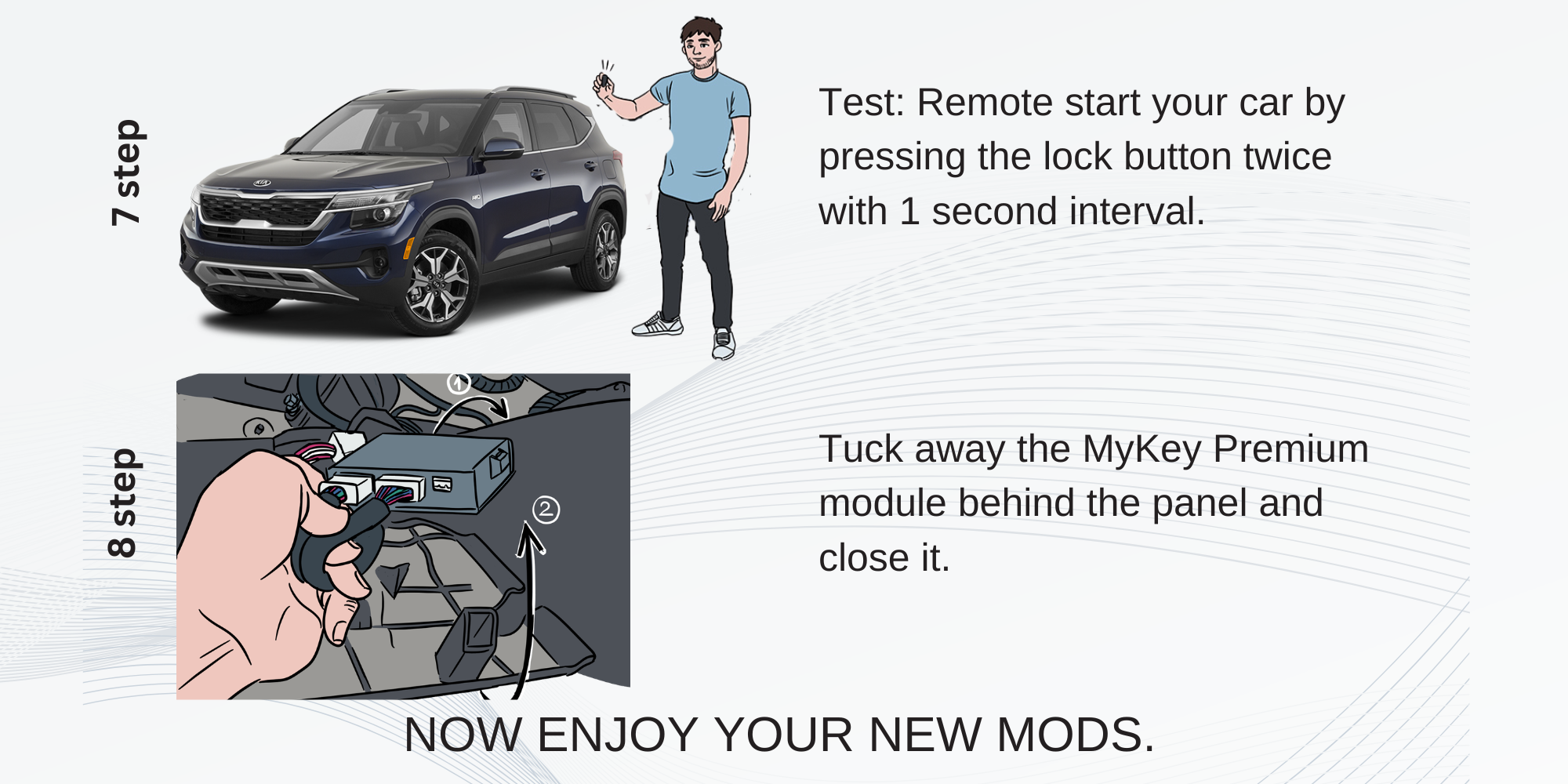 Kia Seltos Key fob Remote Engine auto starter installation guide[My Key Premium]