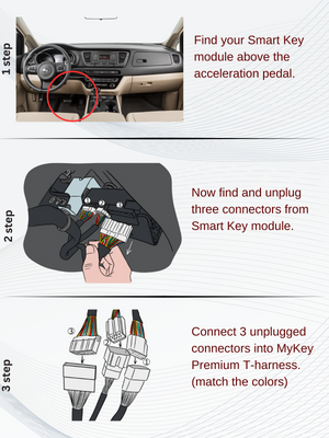 Kia Sedona Carnival Key Fob remote engine auto starter kit installation guide [MyKey Premium]]