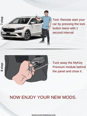 Kia Sedona Carnival Key Fob remote engine auto starter kit installation guide [MyKey Premium]