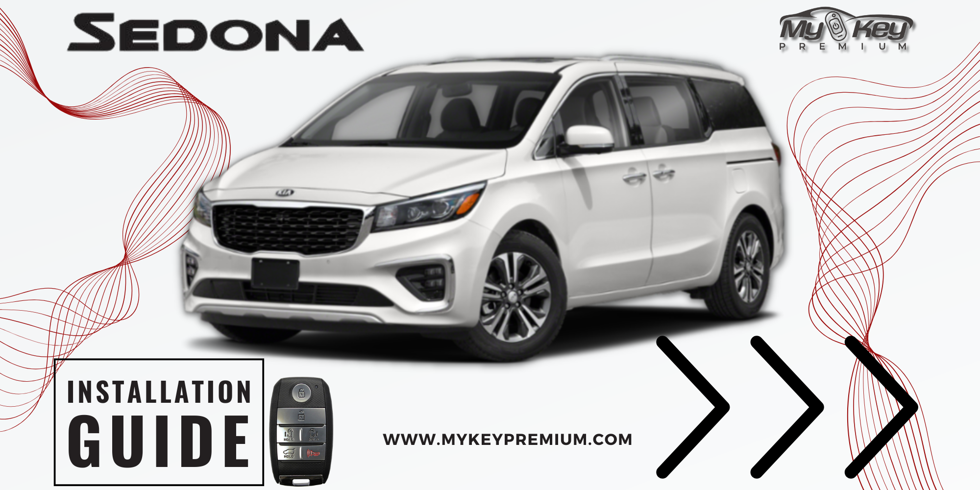 Kia Sedona Key fob Remote Engine auto starter installation guide[My Key Premium] 