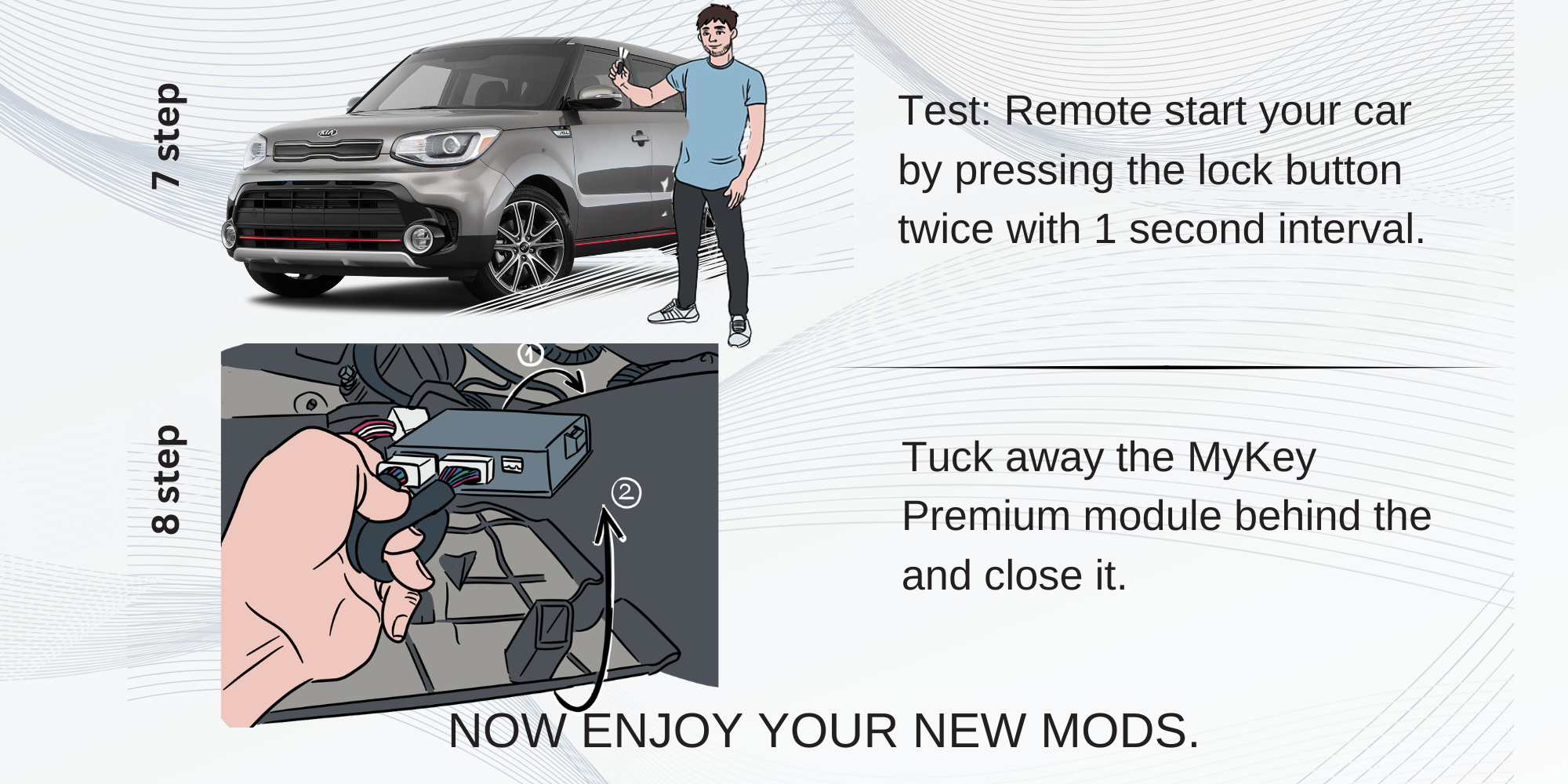 Kia Soul PS (2014-2019) Remote Start Kit – Plug & Play installation guide[My Key Premium]