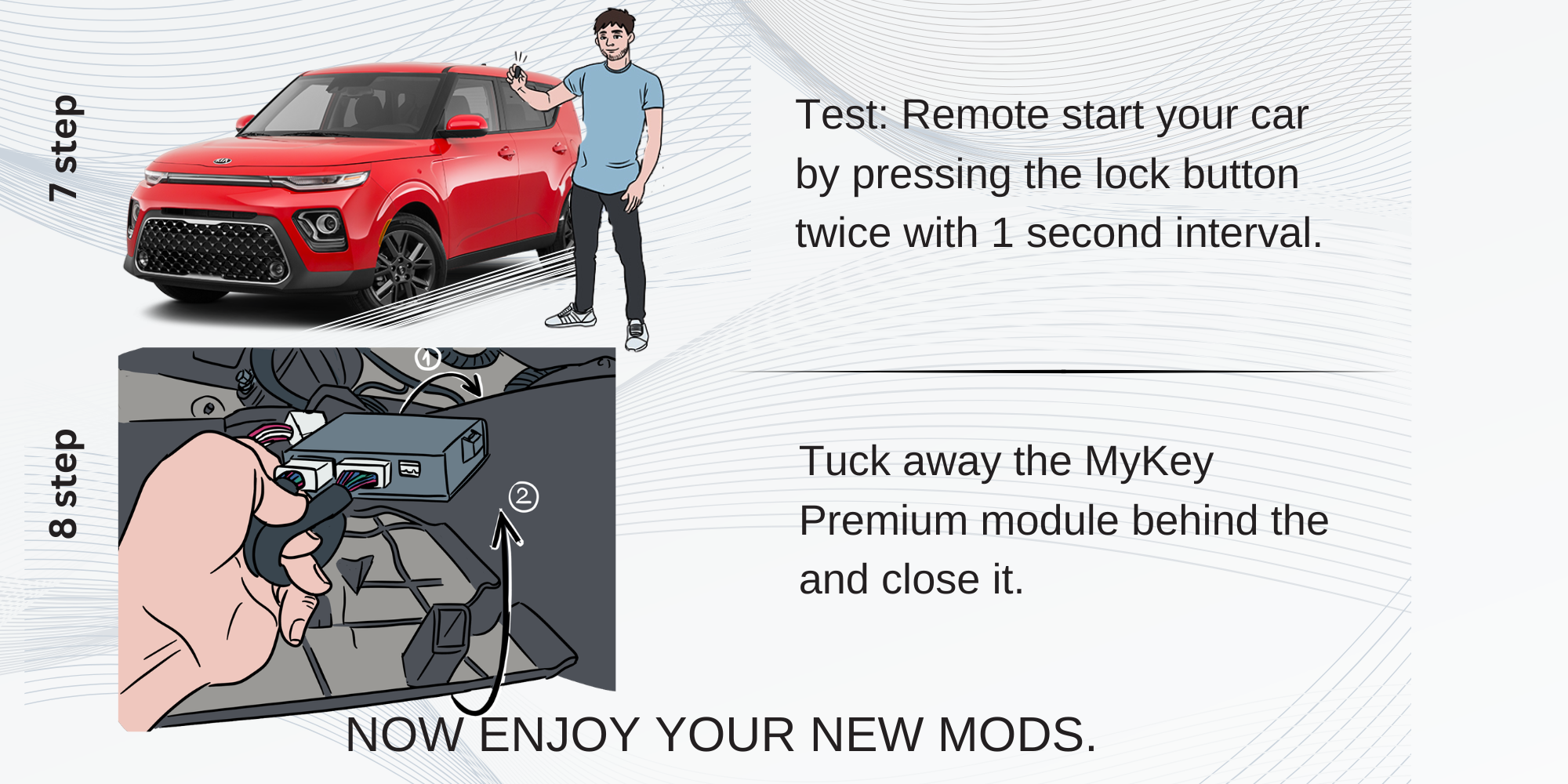 Kia Soul SK3 (2020-2026) Remote Start Kit – Plug & Play [MyKey Premium] step by step installation 